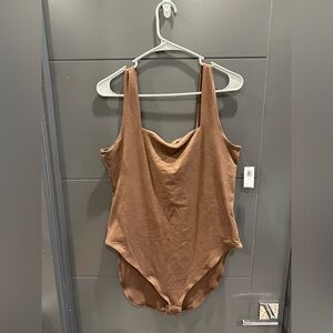 Brown Sleeveless Bodysuit